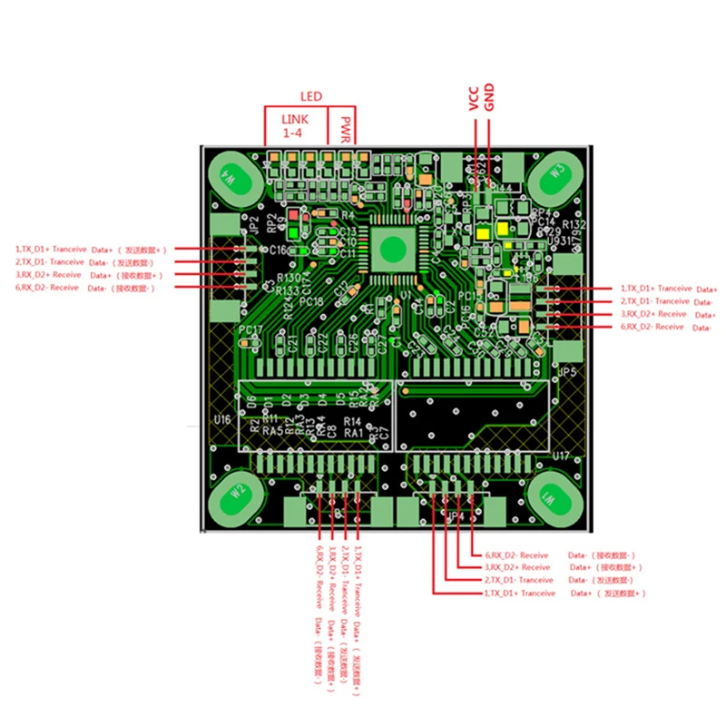 Мини PBCswitch модуль управления воспроизведением oem модуль мини Размер 3/4/5 сетевые порты коммутаторы печатной платы мини-модуль-коммутатор 10/100 Мбит/с