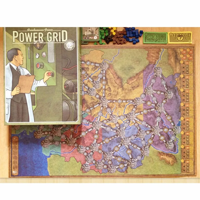 "Power Grid" настольная игра английский Verison, основа+ Расширение карты игры, Германия+ карта США с английскими инструкциями