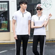 KE Conjunto deportivo манга corta camiseta de hombre y mujer pantalones cortos Спортивная одежда для фитнеса de algodon chandal unis