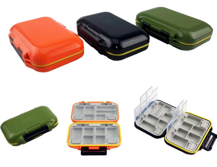 

Portable Double Sided Fishing Tackle Boxes Multifunction DIY Compartments Fishing Lures Container Box Gear Accessories