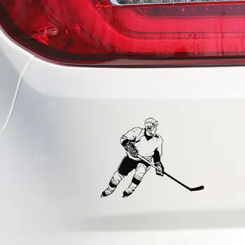 

16x11cm Ice Hockey Sports Car Styling Fashion Car Window Stickers Black Silver For Car Styling