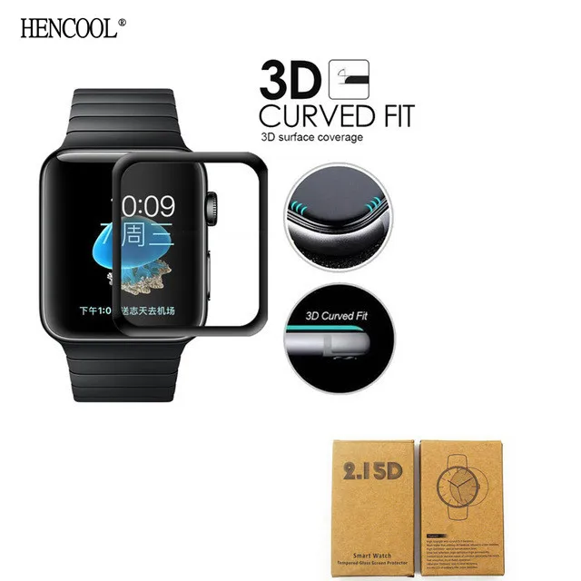 

Full Cover Tempered Glass Screen Protector For Apple Watch 44mm 40mm 42mm 38mm Curved Protective Film For iWatch Series 4 3 2 1
