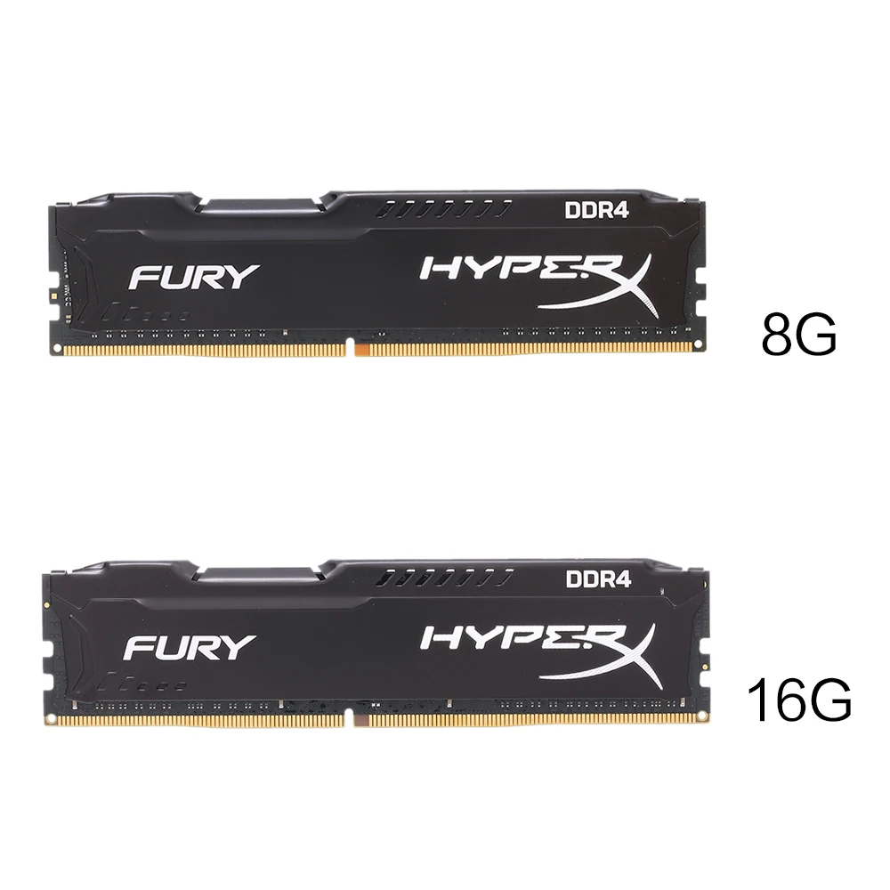 Оперативная память kingston HyperX FURY 4 ГБ 8 ГБ 16 ГБ DDR4 2400 МГц оперативная память для ПК оперативная Память DIMM 288-pin настольная оперативная память Внутренняя память оперативная память для компьютерных игр оперативная память