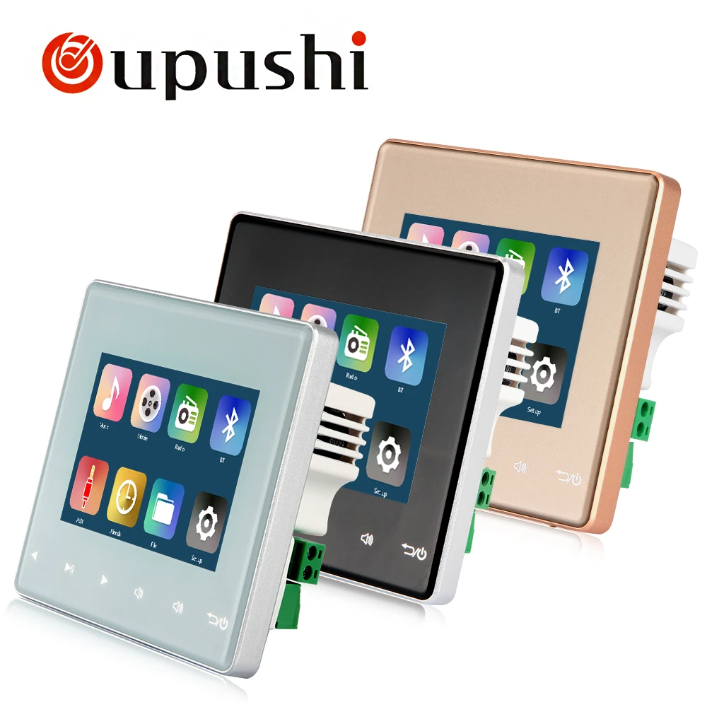  Oupushi Home Audio visual in wall amplifiersFM/SD/AUX IN/USB Music PlayerBluetooth digital stereo a
