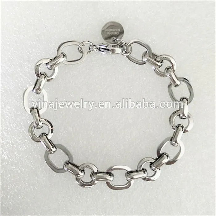 hot new products for 2015 Stainless Steel Chain Bracelet with charms