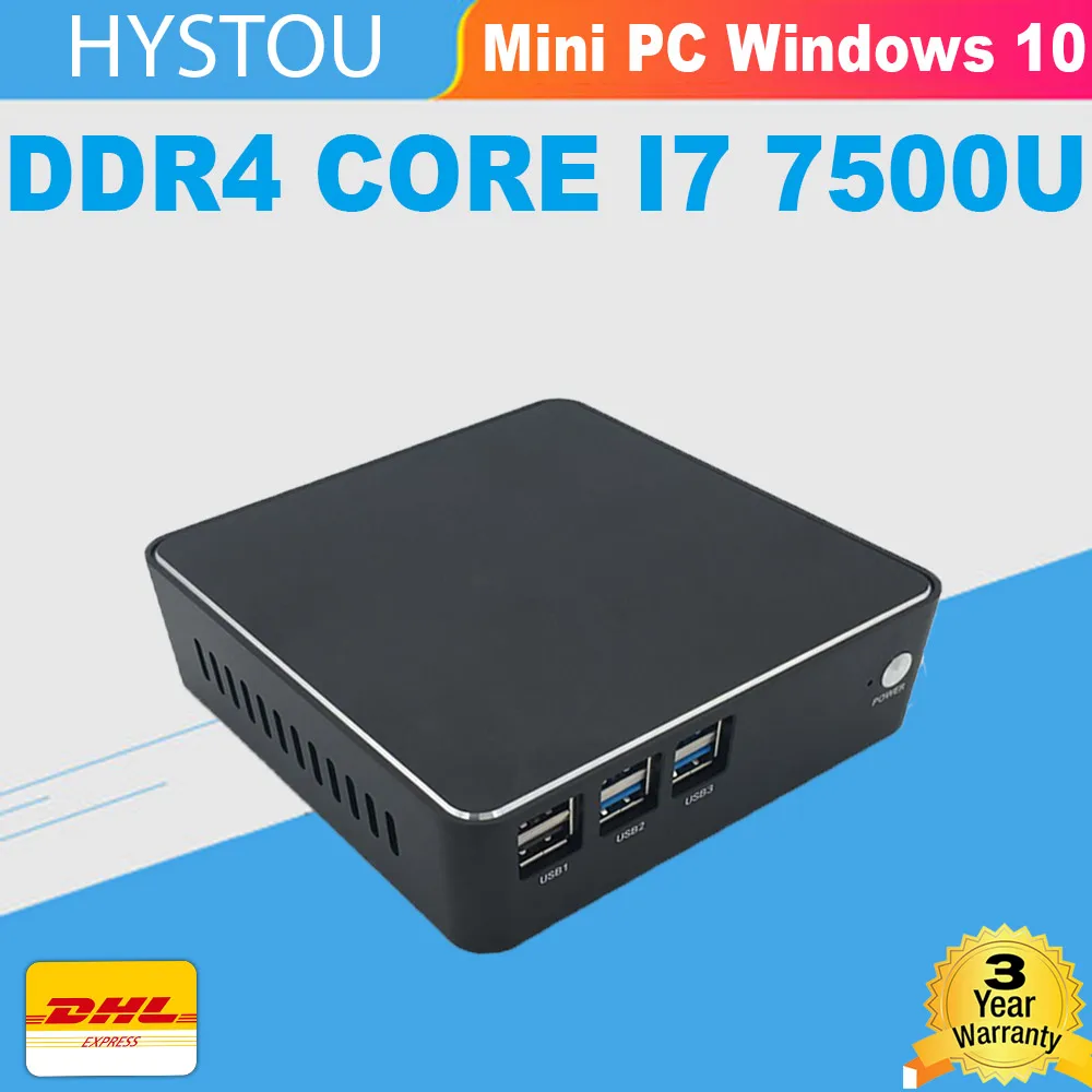 16G DDR4 core i7 7500u minipc barebone windows 10 pro i5 7200u intel hd graphics 620 hystou неттоп i3 DHLfree windows мини ПК i3