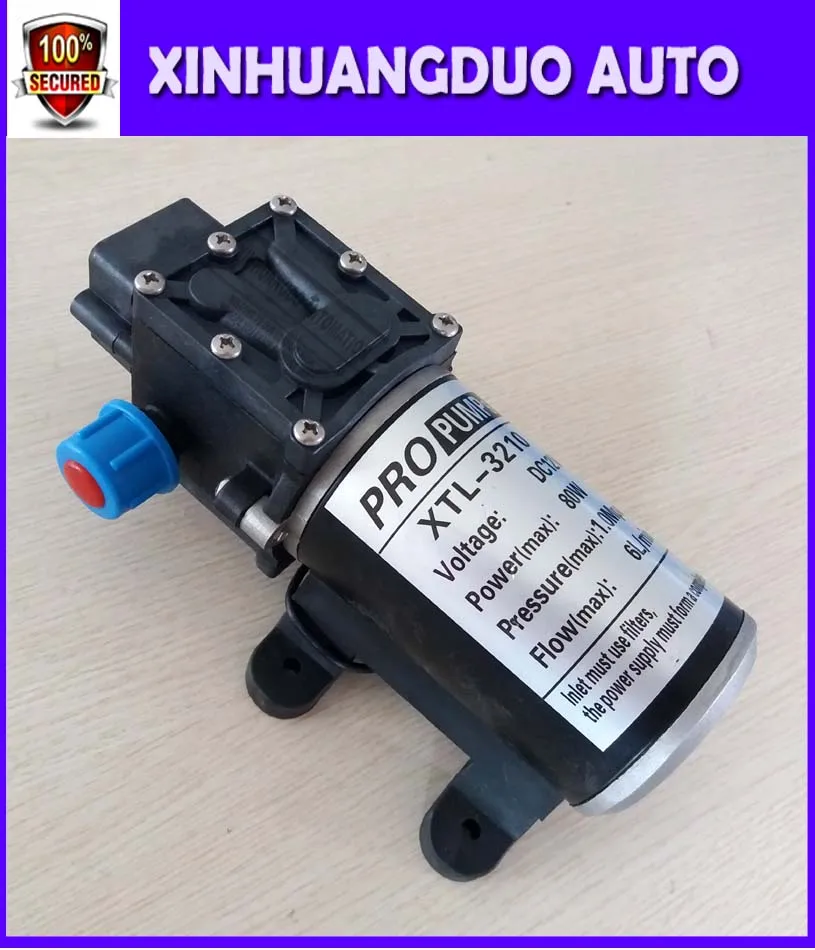 DC 80W 12V/24V volt electric water pump 8L/min return valve type Diaphragm high pressure small