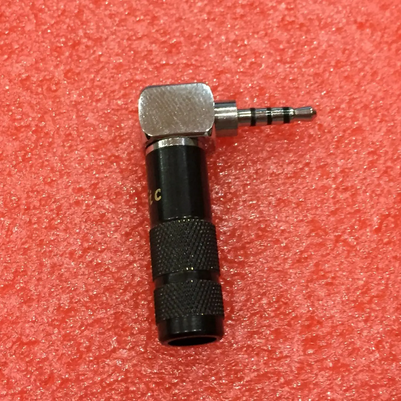 Free Shipping 10pcs Copper Rhodium Plated carbon fiber 2 5mm 4 Pole 90 Degree L shape Repair Headphone Jack Plug Cable Solder
