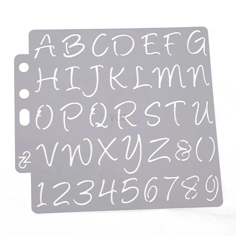

Alphabet Numbers Stencils Template Painting Scrapbooking Embossing Stamping Album Card DIY