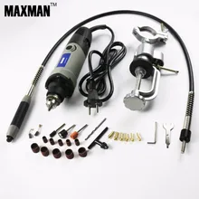 СПСР в Россию MAXMAN Электрический Мини Die Grinder & Настольный Зажим и Гибкий Вал Многофункциональный Электрический Ротари Власти Набор Инструментов