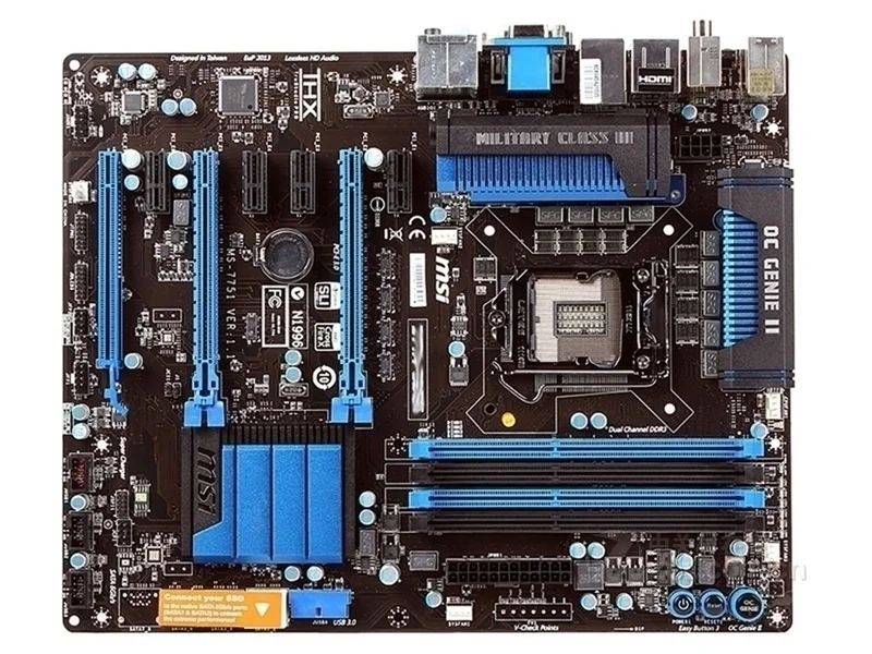 

free shipping original motherboard for MSI Z77A-GD55 LGA 1155 DDR3 STAT3 USB3.0 32GB Z77 desktop motherboard