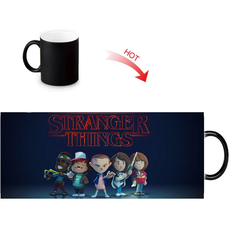 

Stranger Things Print Color Change/Changing Ceramic Morph Mug Heat Sensitive Porcelain Morphing Mugs Coffee Tea Milk Cups