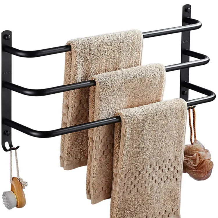 -80cm 304 Steel Towel Rack/Double Towel Rack/Towel Rack/Wall-Mounted Towel Rack for Bathroom/Kitchen Tower Crane Size: 60cm -80cm 304 Steel Towel Rack/Double Towel Rack/Towel Rack/Wall-Mounted Towel Rack for Bathroom/Kitchen Tower Crane Size: 60cm