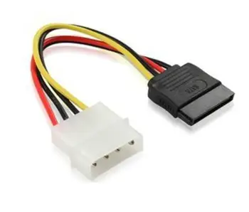 

2 PCS 4 Pin IDE Molex to 2 Serial ATA SATA Hard Drive Power Adapter Cable wire