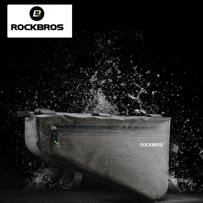 ROCKBROS велосипедная сумка непромокаемая большая емкость MTB Дорожная Рама Сумка треугольная сумка Водонепроницаемая чеканка сумка Pannier аксессуары