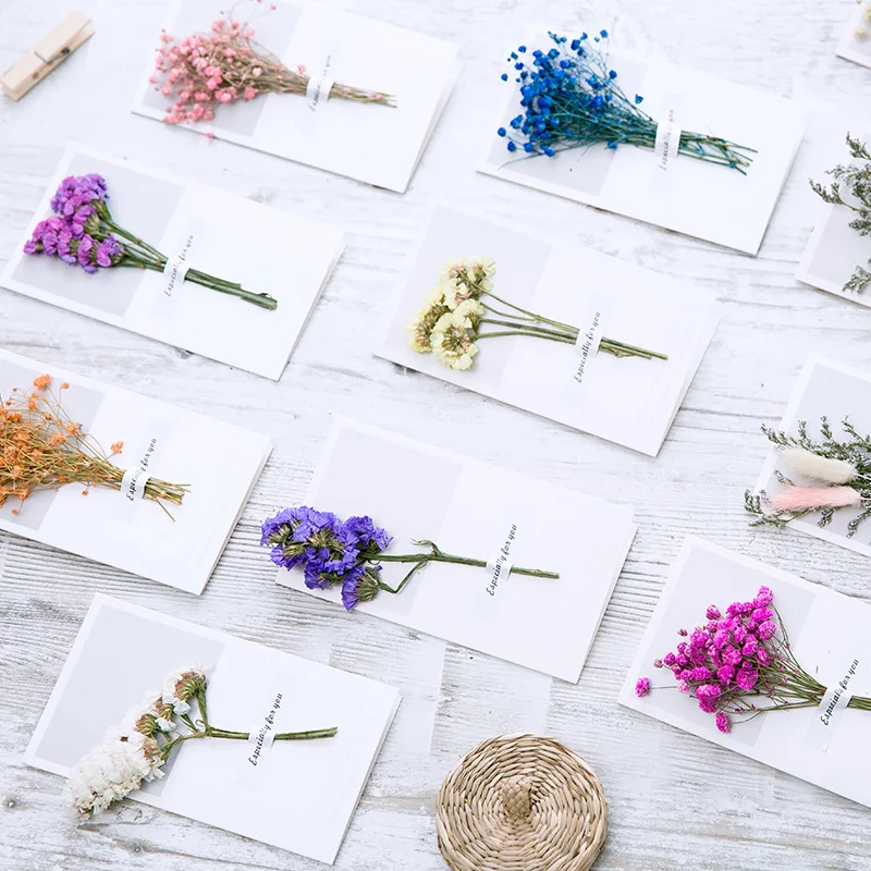 10 шт. креативные Gypsophila сухие цветы поздравительная открытка ручной работы поздравительная открытка на день рождения, День Благодарения подарок на день матери