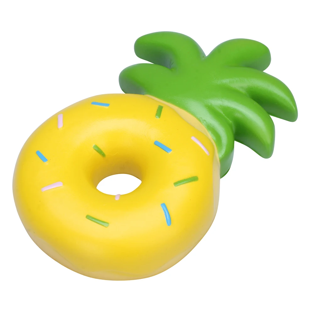 VLAMPO Squishy Stress Toys Squishies Soft Slow Rising Pineapple Donut 6.1 1 Piece (YELLOW)  pineapple donue smell ,sweet toys  (2)