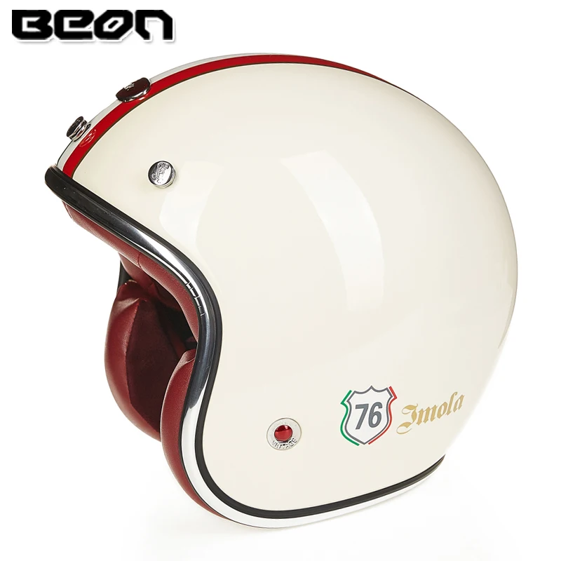 Бренд BEON B-108 moto rcycle шлем винтажный скутер открытый шлем Ретро 3/4 шлем GFRP материал capacete moto cascos - Цвет: Italy flag