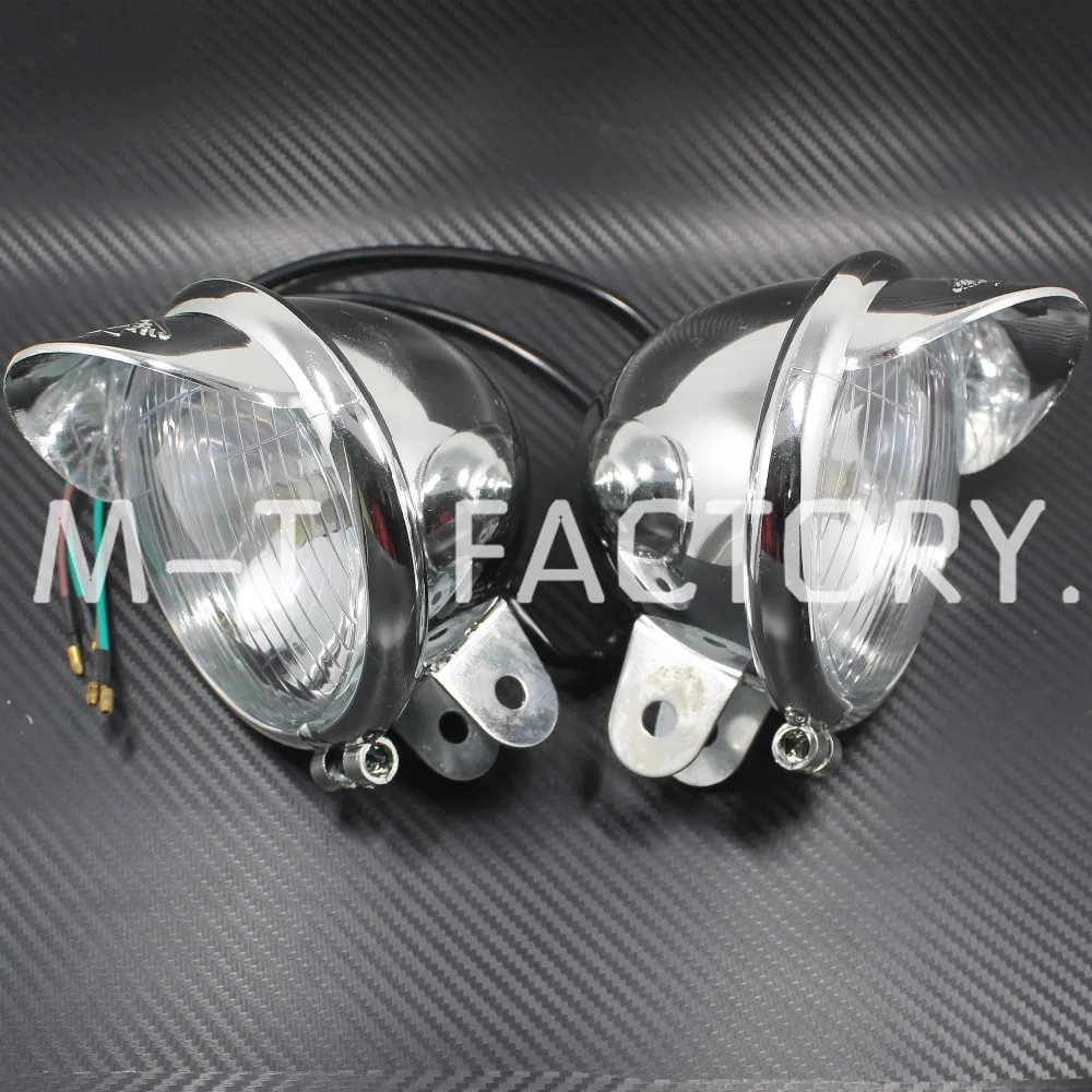 Cromado para Motocicleta Par de Farol de Milha Dc12v para Motocicletas Lâmpada Universal 2 High Quality