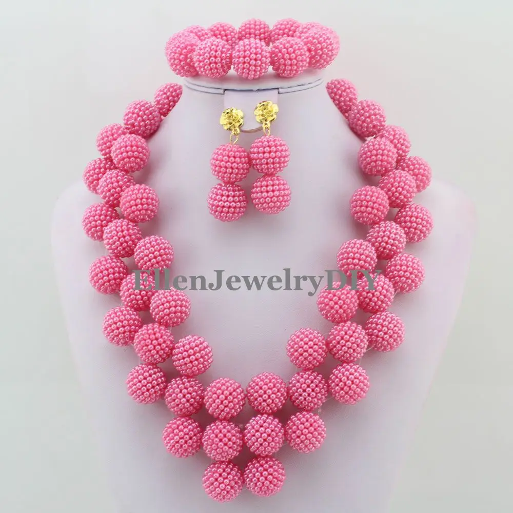 Jewelry Set Nigerian Beaded Wedding Jewelry Set African Necklace  Free Shipping W10436 Jewelry Set Nigerian Beaded Wedding Jewelry Set African Necklace  Free Shipping W10436