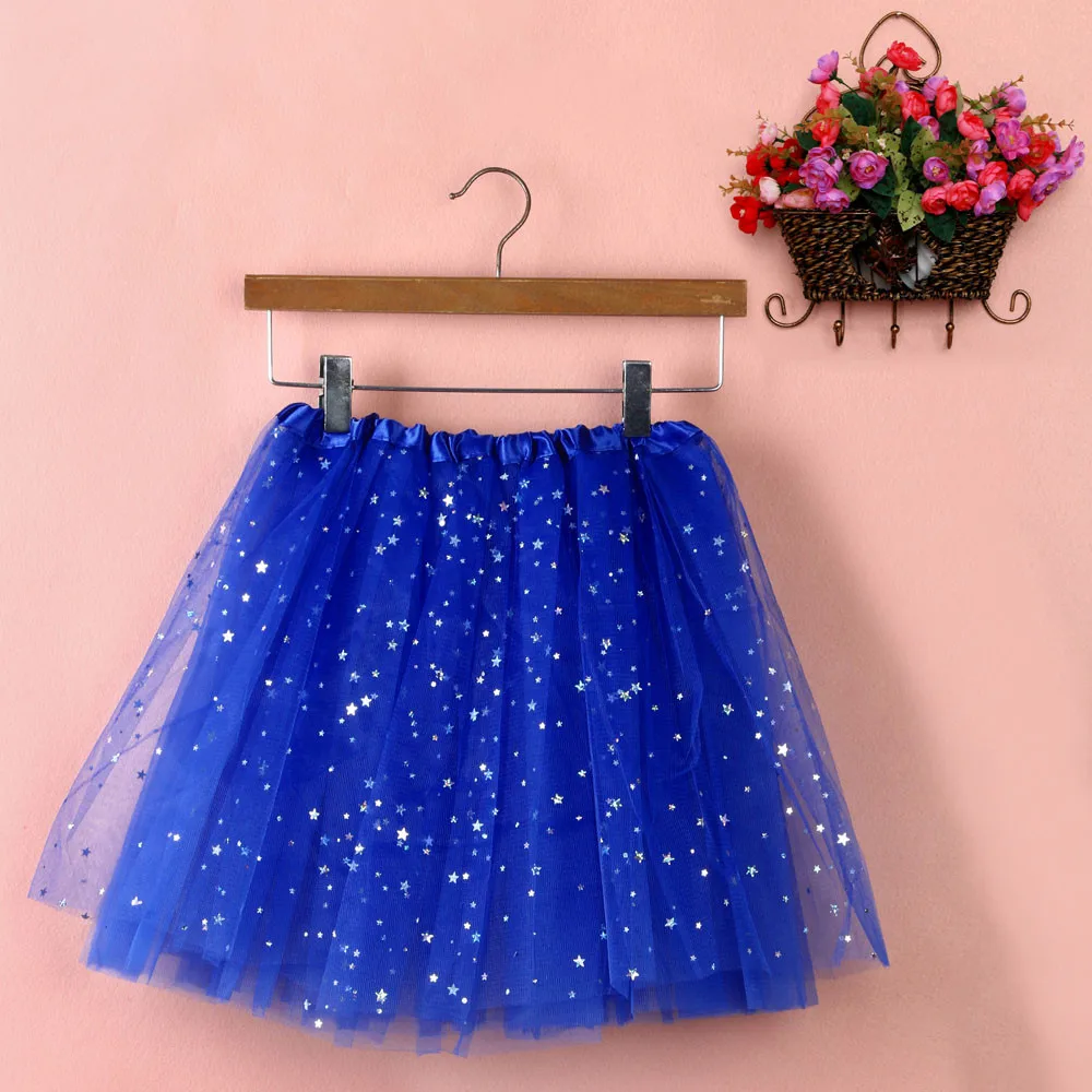 Fashion Short Skirt For Womens Tulle Skirt Pleated Mini Skirt Gauze Girls Ladies Tutu Dancing Skirts 13 Colors rokken jupe falda - Цвет: Blue