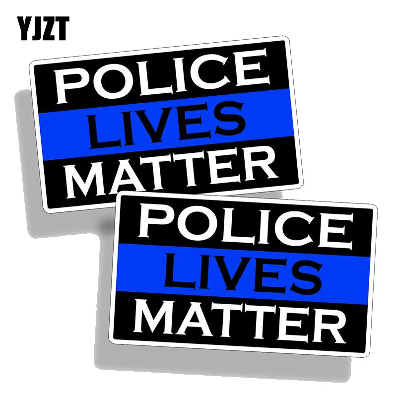 YJZT 2X 10 см * 5 7 персональная с надписью Police Lives Matter Автомобильная наклейка из ПВХ 12