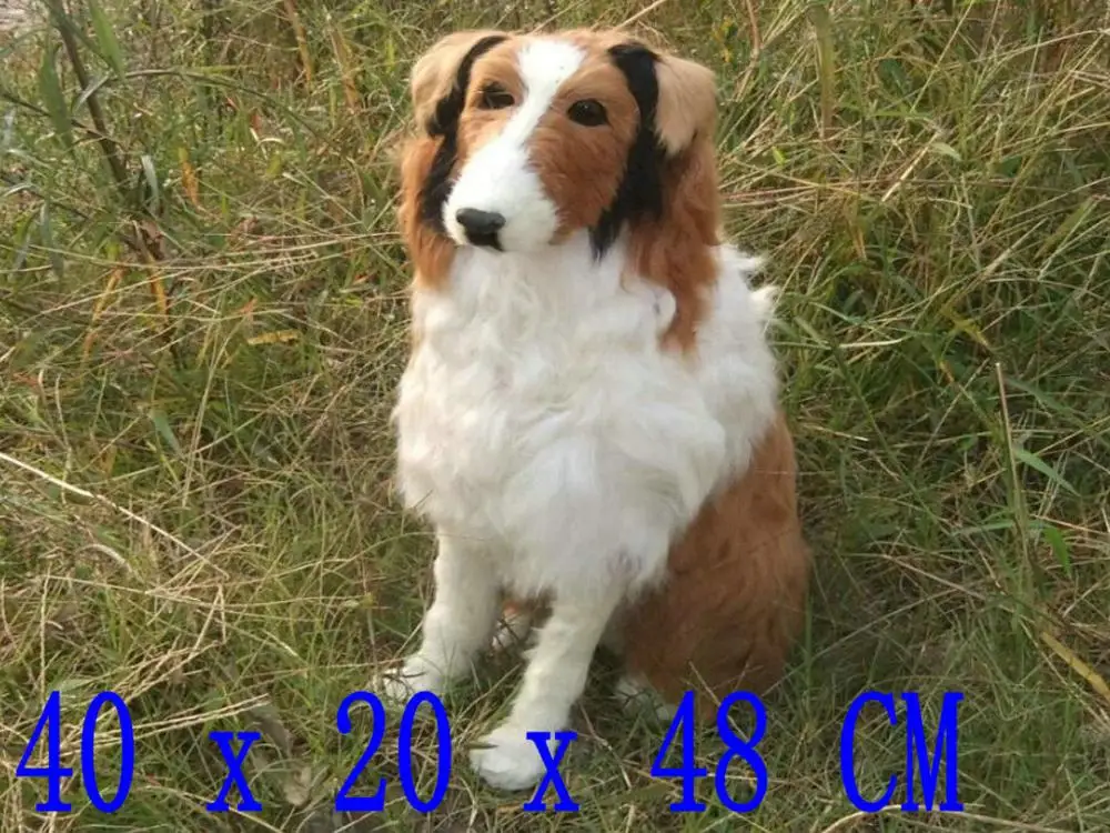 

Simulation imitation emulation animal universal personalised collie shepherd dog figure house room garden bar pet decoration