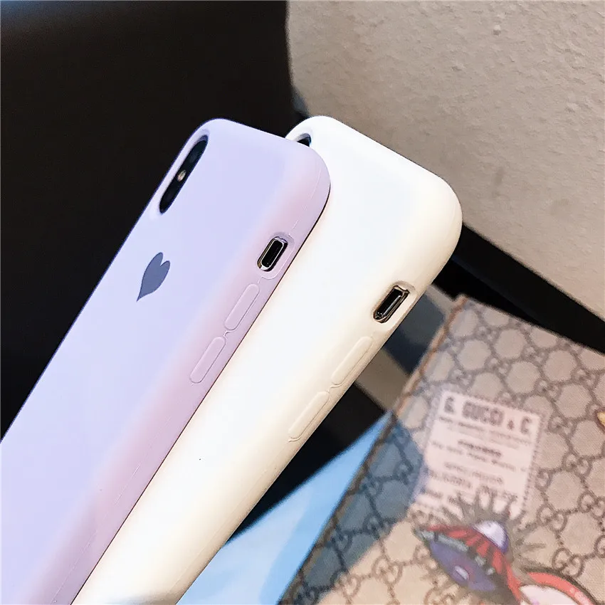 Карамельный цвет для iPhone 7 Чехол Love для iPhone 6 6s 7 8 11 Pro Plus X XS XR Xs Max силиконовый чехол для телефона мягкий ТПУ задняя крышка