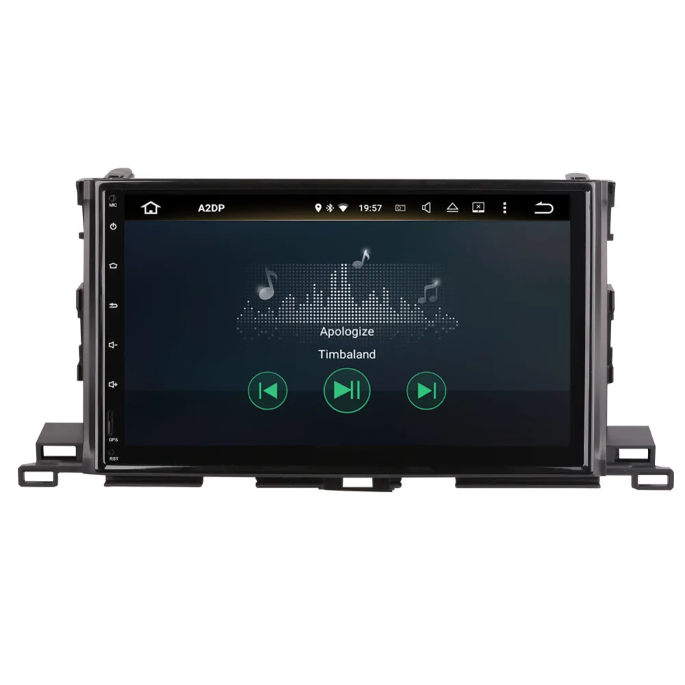 10,1 дюймов Android Восьмиядерный 4 Гб ram ips экран Автомобильный gps навигатор с Bluetooth для Toyota Highlander Xu50 серии-Wifi OBD