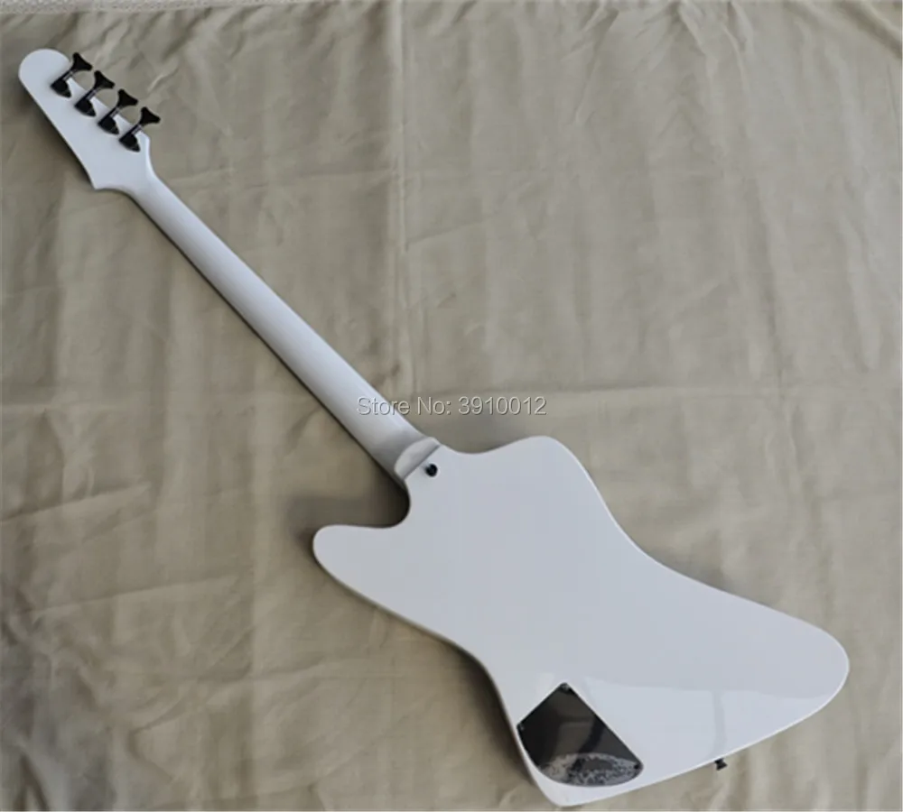 New arrival Thunder bird four strings electric bass white body,Thunder bird bass