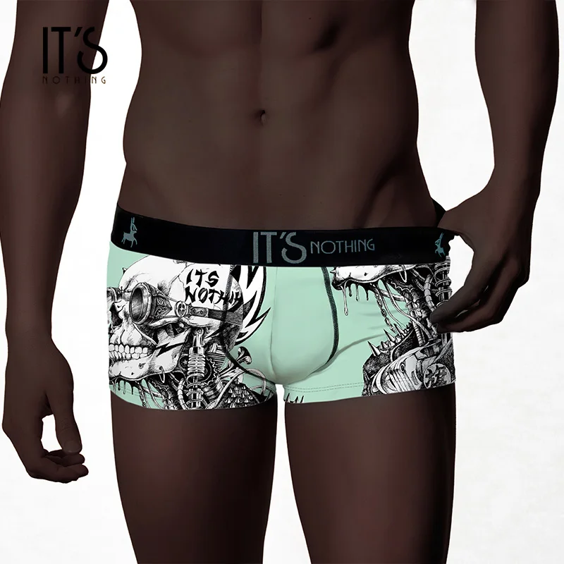 

IT'S NOTHING Brand WAR SOUL Boxer Men Underwear Soft Ice Silk Mens Shorts Sexy Male Underwear Boxers Luxury Underpants Original