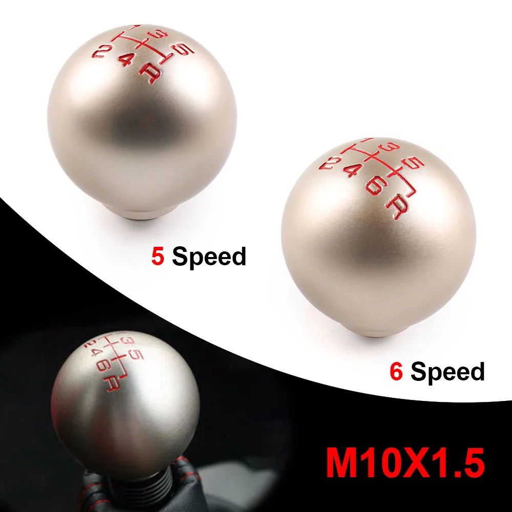 

Aluminum 5/6 Speed JDM Ball Shape Shift Gear Knob M10*1.5 For Honda Fit Civic City FD2 FN2 EP3 TYPE R DC2 DC5 AP1 AP2 S2000 F20C