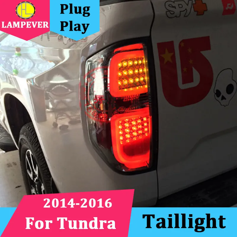 Lampever курил черный хвостовой части автомобиля светильник s для Toyota Tundra 2014 2015 2016