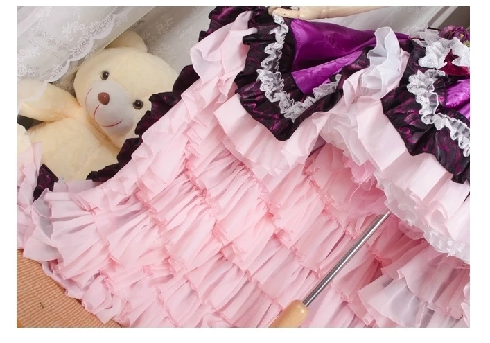 Высококачественный костюм Yakumo Yukari для косплея TouHou Project фиолетовое платье на