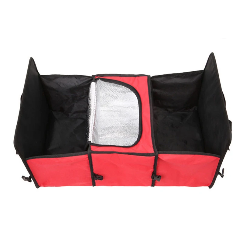 Multipurpose Car SUV Trunk Organizer Storage Bag Red Oxford Cloth Stowing Box