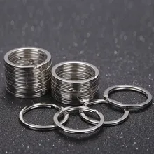 20pcs Split Key Rings 1.5x25mm Metal Hook Ring for DIY Keychain Making Handmade Jewelry Connectors Accessories High Quality