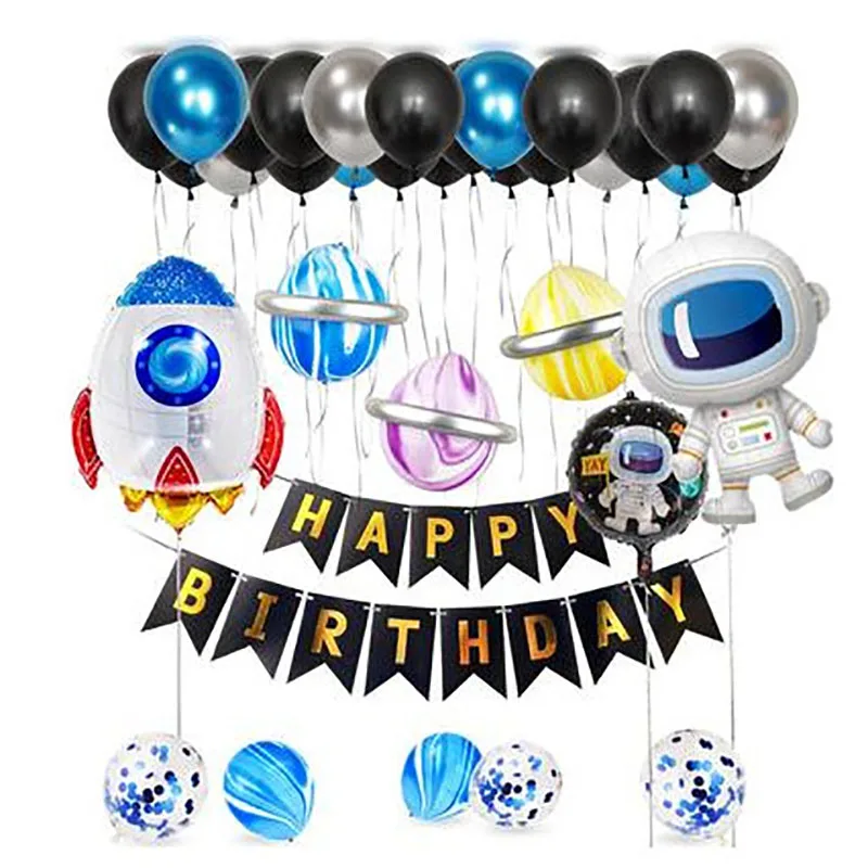 

1pcs Astronaut Rocket Ship Foil Balloons Outer Space Party Decoration Balloon Boy Happy Birthday Decor Kid Super Hero Favor Toys