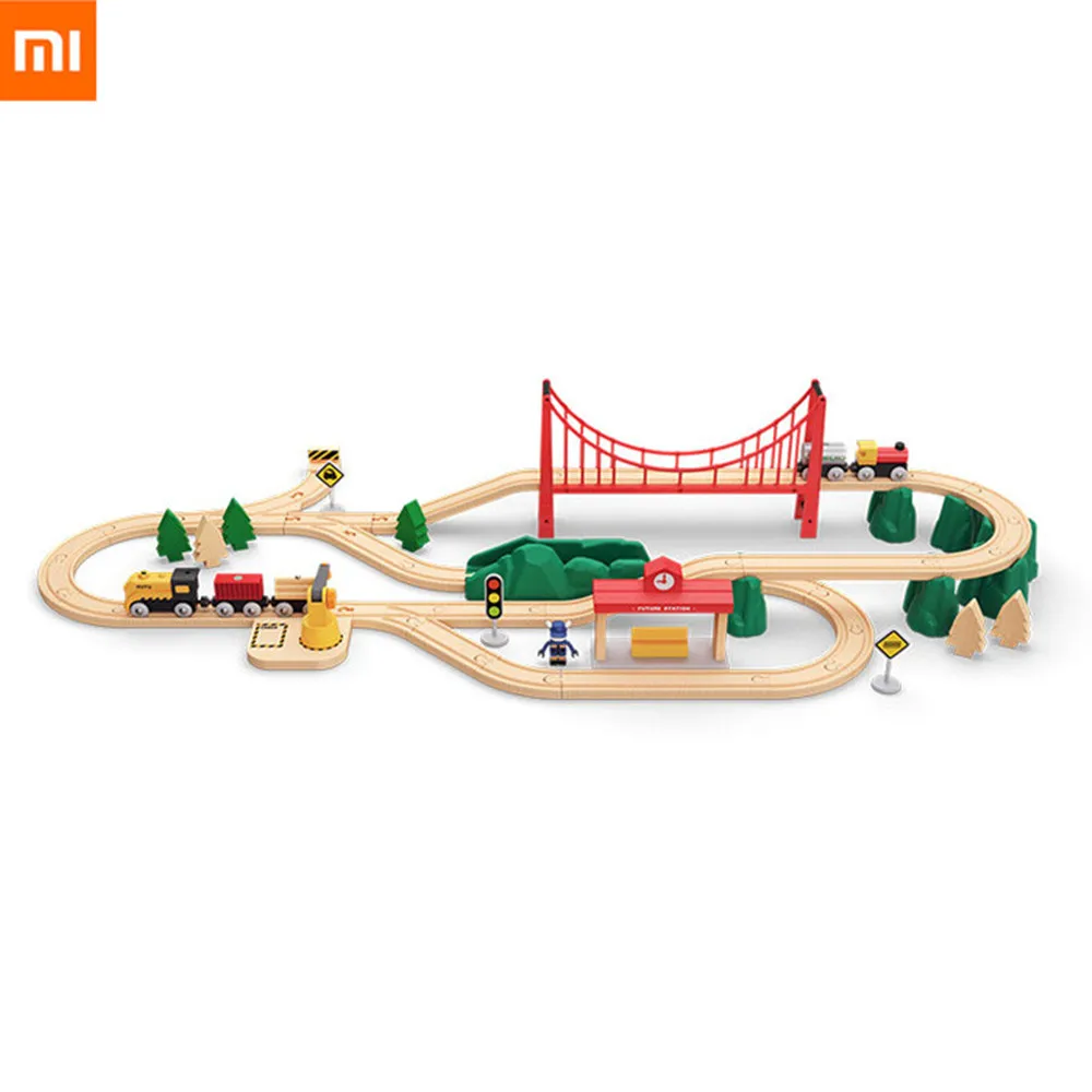 

Xiaomi MiTU MTWJ02MT Wooden Track Building Block Toy Educational Moving Electric Trains Puzzle Gift for Kids Inoor Outdoor Toy