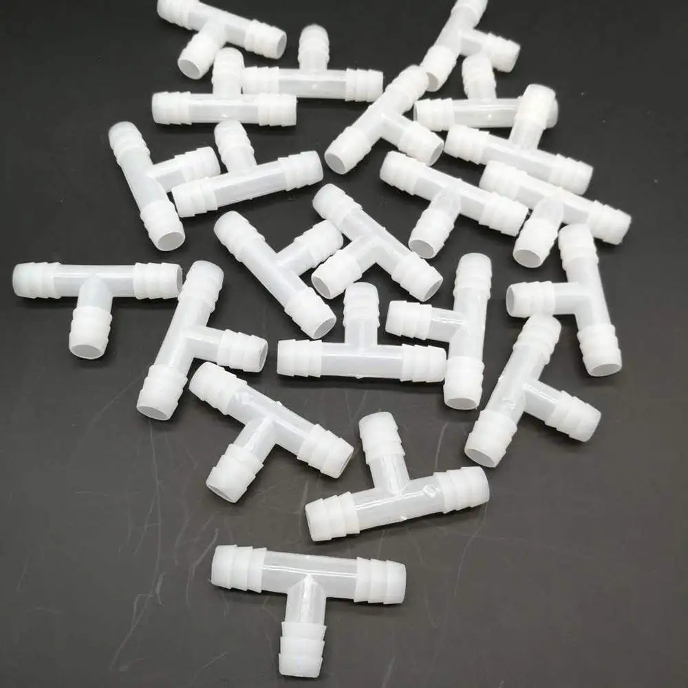 

100 pcs Rabbit drinking Tee waterline Plastic pipes Quail Pigeon Parrot Bird drinking fountain Chicken tool