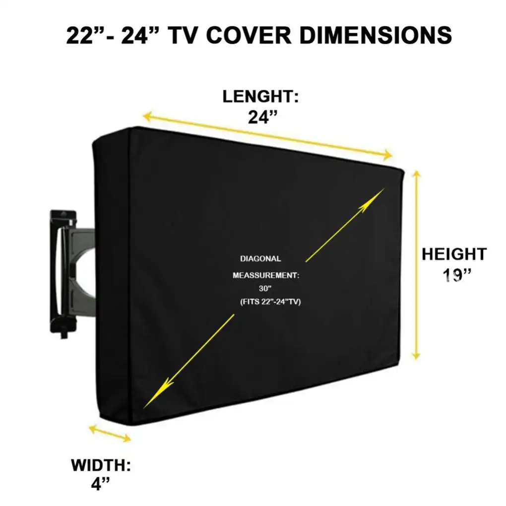 Уличный ТВ чехол всепогодный Универсальный Оксфорд ткань протектор для ЖК светодиодный плазменный телевизор ТВ