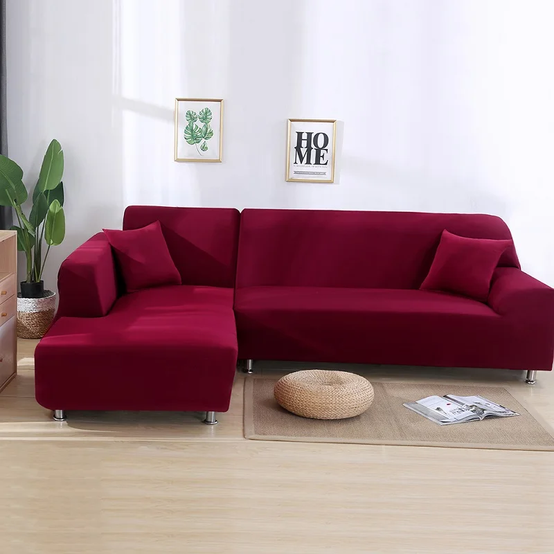 Чехлы для диванов, 2 шт., для углового дивана, гостиной, универсальные, эластичные, L форма, чехлы для диванов, секционный чехол для диванов - Цвет: type 9