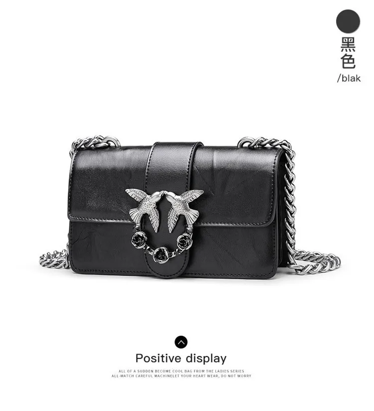 Designer Inspired Fashion Handbag Women Shoulder Bag Genuine Leather Classic Birds Flap Messenger Bags (8)