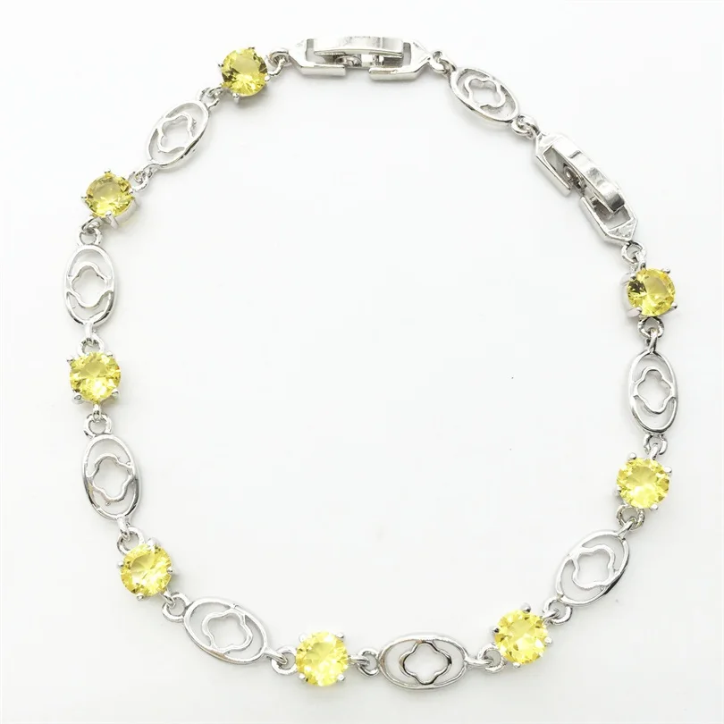 

Awesome Gold yellow Women Link Chain Bracelets & Bangle Sterling Silver Jewelry Impressive Gift Free shipping