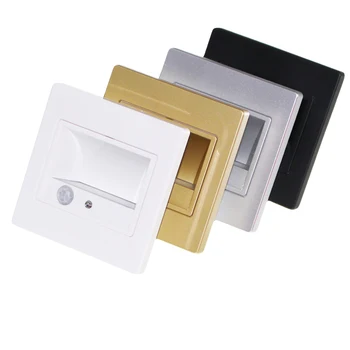 

Human Body Auto Motion Light Sensor LED wall light Footlight 1.5w 160LM Step wall Lamp Squared Sconce Recessed Inwall Lighting