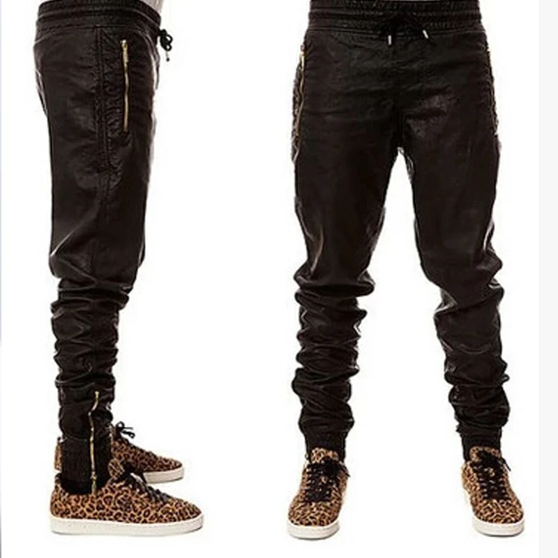 Aliexpress.com : Buy New mens hip hop faux leather black