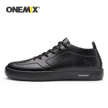 ONEMIX, Мужская обувь для скейтбординга, легкие кожаные кроссовки на шнуровке, Спортивная Уличная Повседневная прогулочная обувь, кроссовки, размеры 39-45