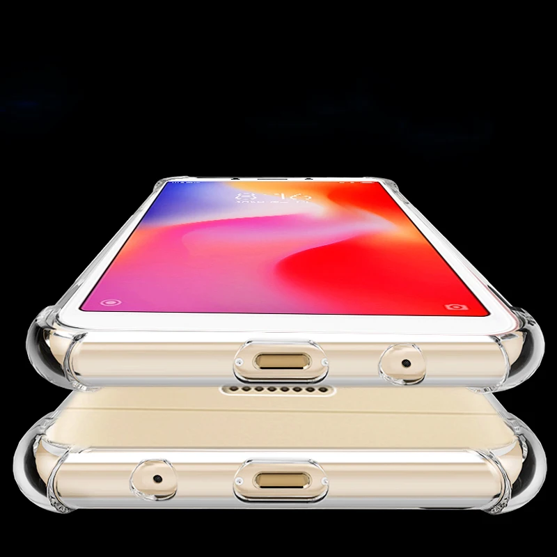 Воздушная подушка TPU для Xiaomi Redmi 6 Pro мягкий силиконовый прозрачный противоударный
