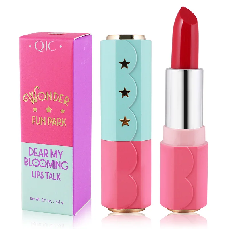 

QIC Amusement Park Style Matte Lipstick Moisturizer Waterproof Long Lasting Velvet Nude Sexy Lipstick Mate Korean Lip Make up