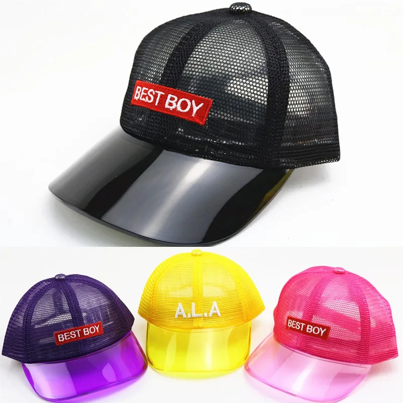 

Boys Girls Mesh Caps Children Sun Protection Kids Hip Hop Hats Baby Sunshade Hats Baseball Cap Snapback 3-12T