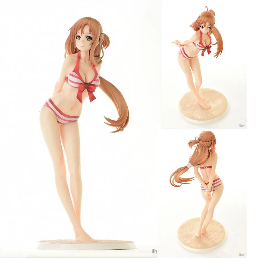 25cm Sword Art Online Asuna Sexy girl Action Figure PVC Swimsuit Ver. Premium 1/8 Scale Asuna Yuuki Collection Model Toys Gift